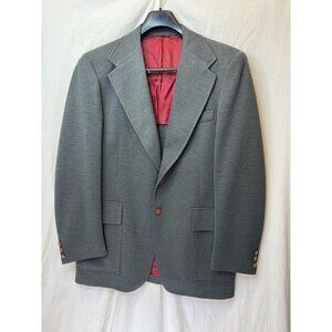 McGregor Sportswear 42L Gray VTG Blazer Red Buttons Supple Crushproof Double Kni